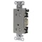 Hubbell Wiring Device-Kellems Straight Blade Receptacle, 5-20R, 20 A, 125V AC, 2 Pole, 3 Wire, Flush Mount, Grounded DR20GRYWRTR - alternate 1